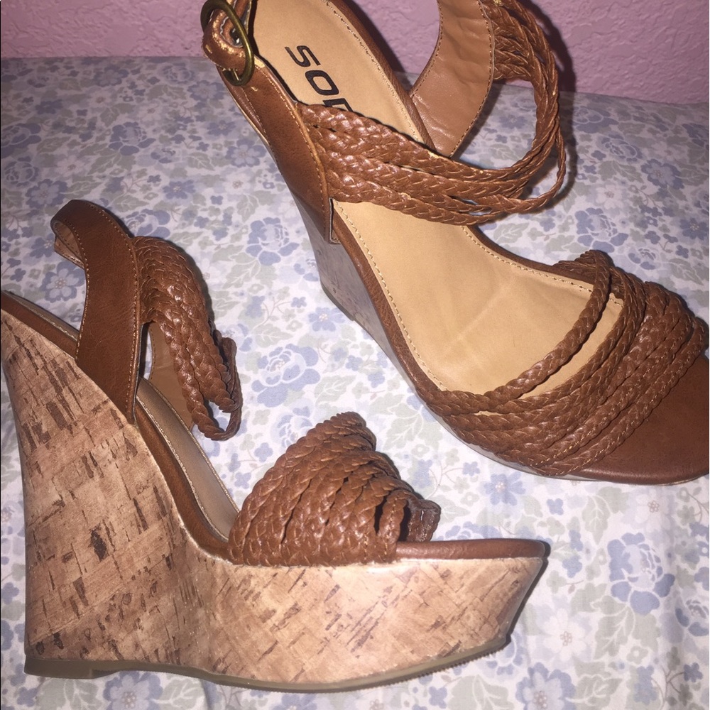 Brown Braided SODA Wedges