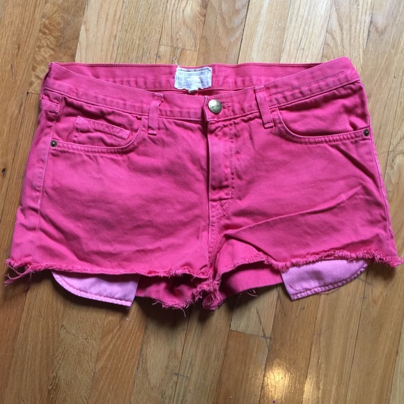 Current/Elliott Pants - Current/Elliott Pink Denim Cut Off Shorts