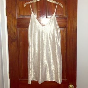 Metallic slip Dress from Zara