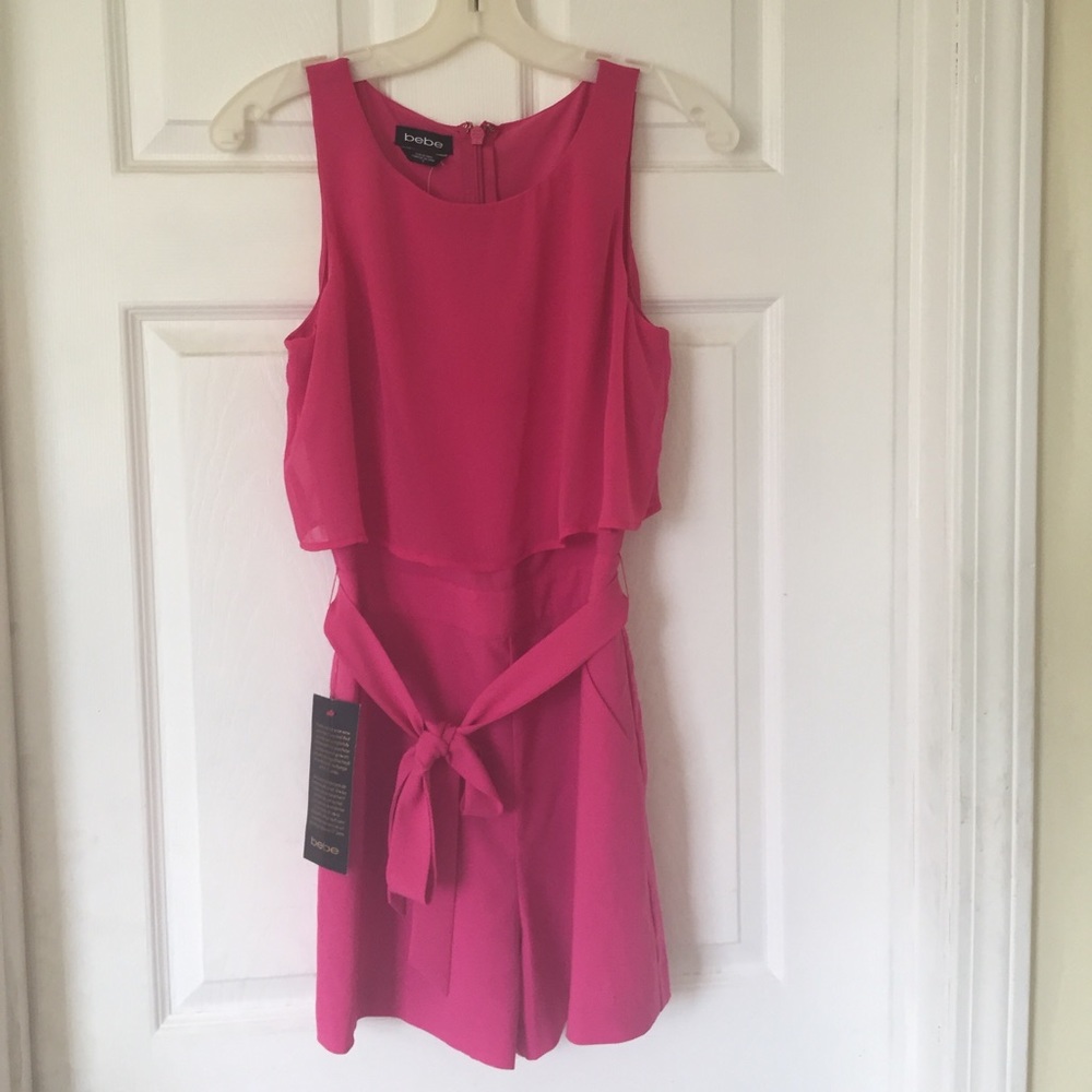 NWT Bebe Tie waist romper size 4