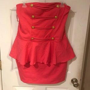 NWT PLUS SIZE Nautical Peplum Dress 2x