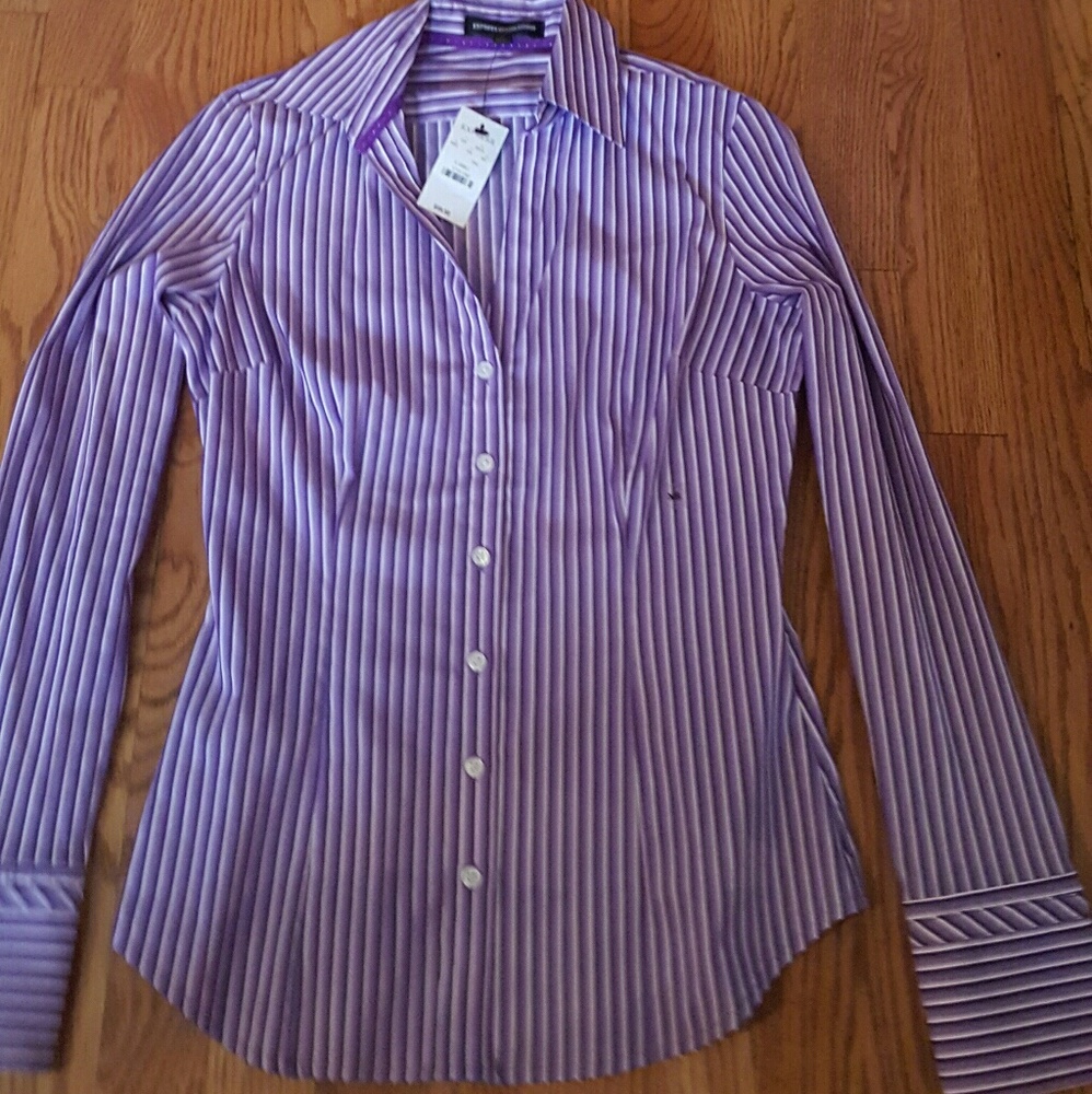 Striped button down shirt