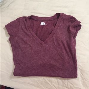 maroon v neck