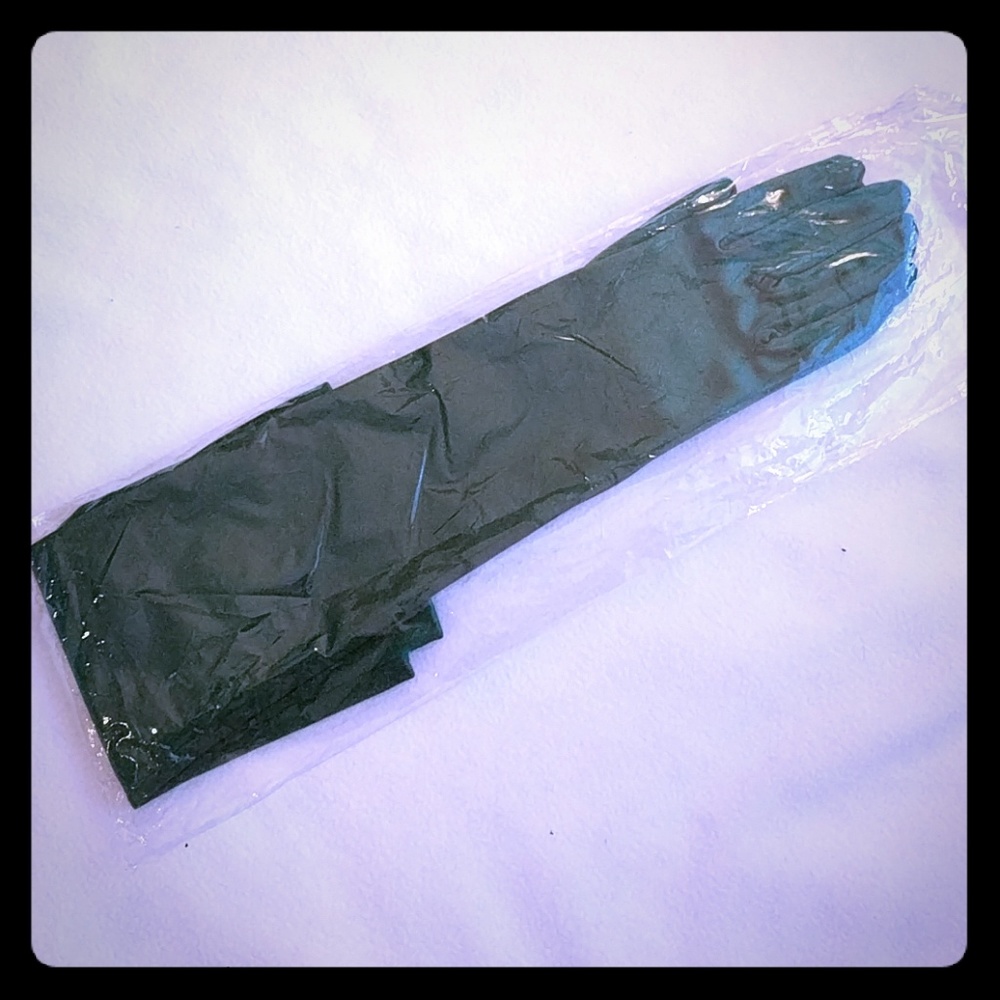 Hunter green sateen gloves