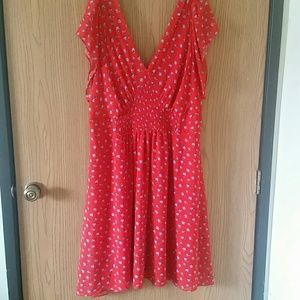 Red flirty and Flowy dress