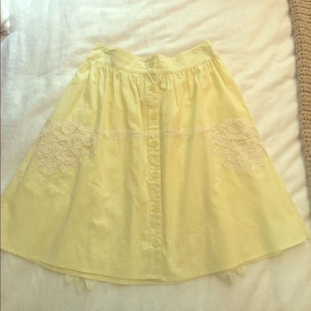 Pale yellow Free people skirt