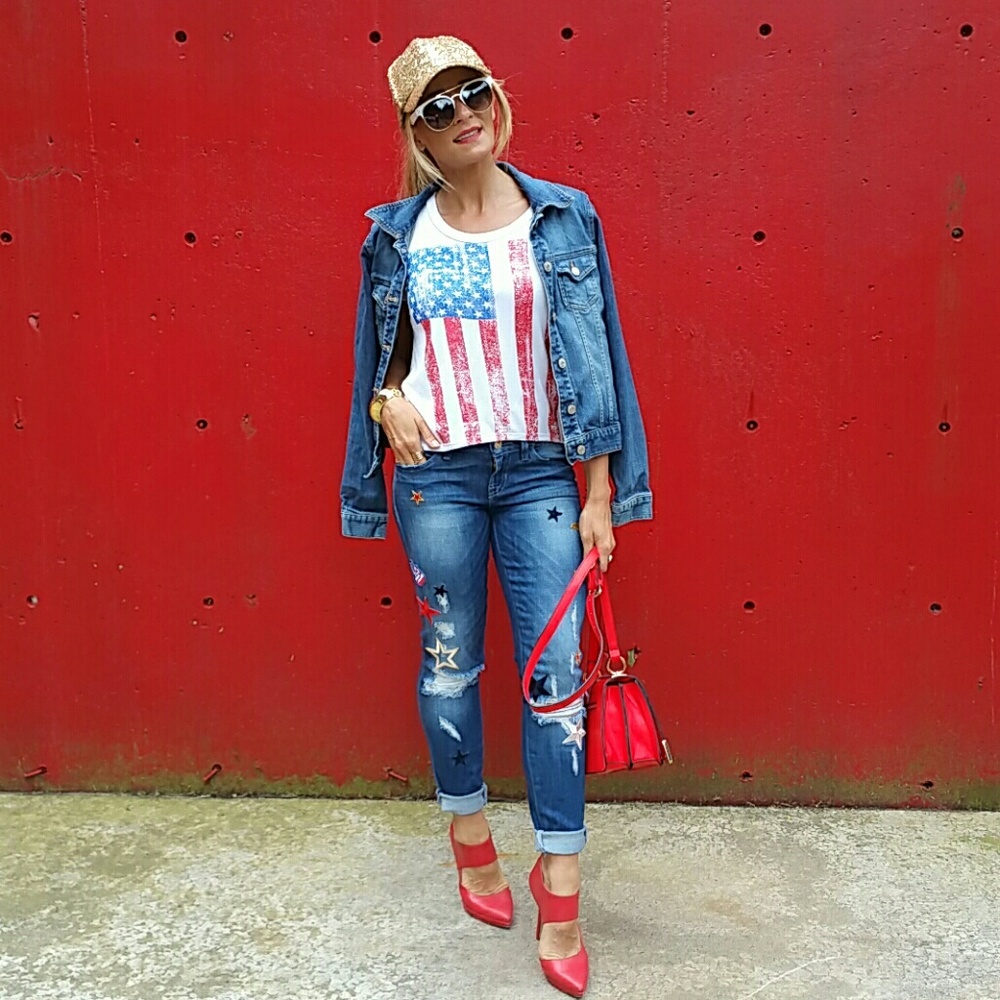 Last ChanceAMERICAN FLAG TSHIRT - Picture 3 of 4