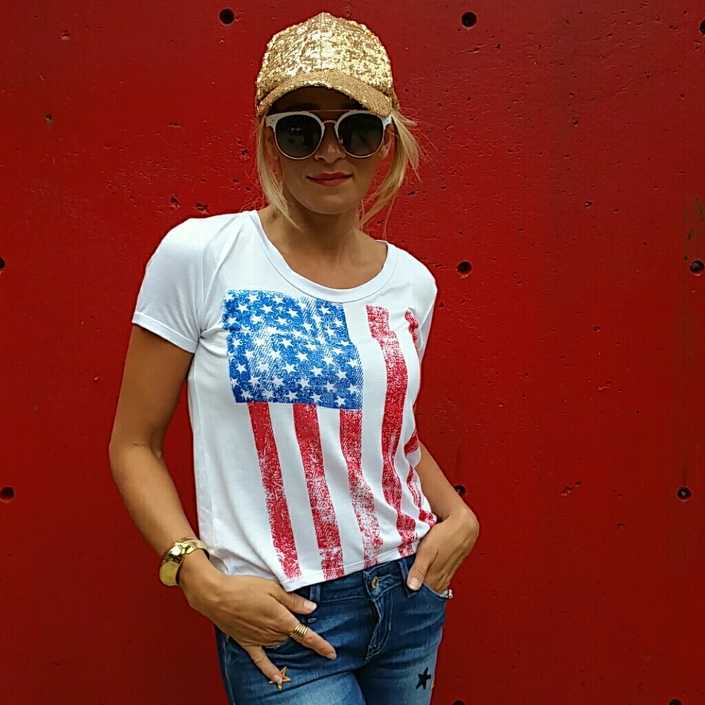 Last ChanceAMERICAN FLAG TSHIRT - Picture 2 of 4