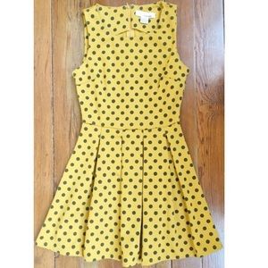Polka dot above the knee dress.