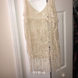 Boho crocheted top! Never worn!