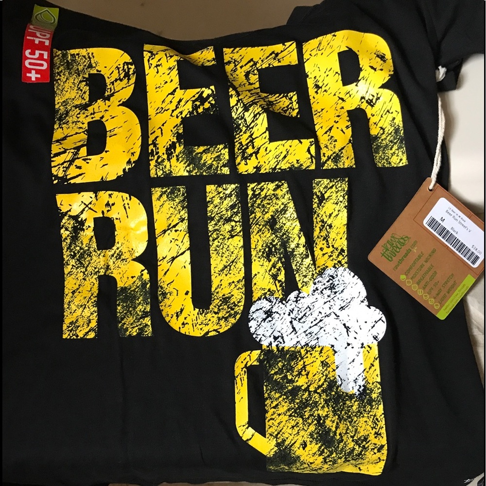 Medium Raw Threads Beer Run Bamboo V-Neck NWT