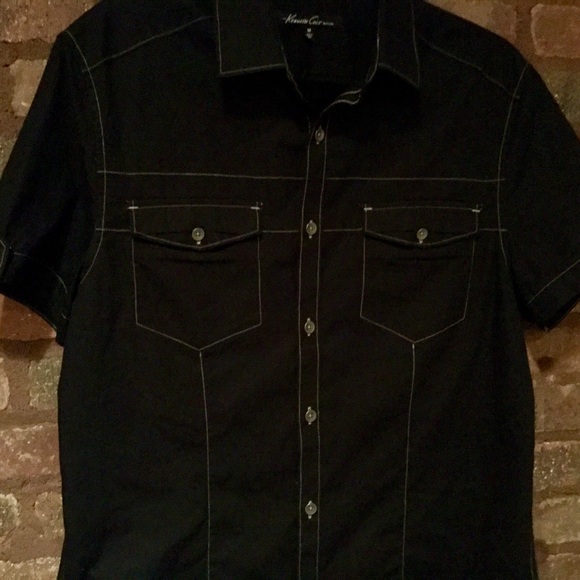 KENNETH COLE NEW YORK BUTTON DOWN SHORT SLEEVE - Picture 2 of 4