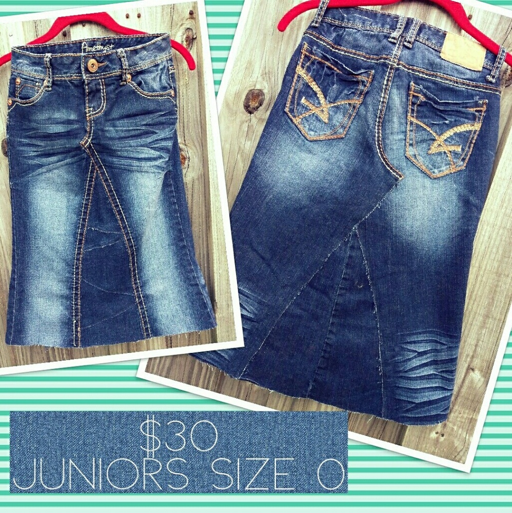 Custom denim skirt