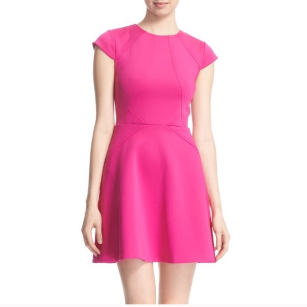 Hot pink Ted Baker skater dress size 1