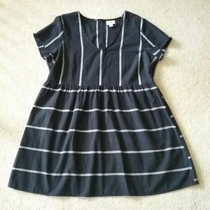 Striped Keyhole Dress