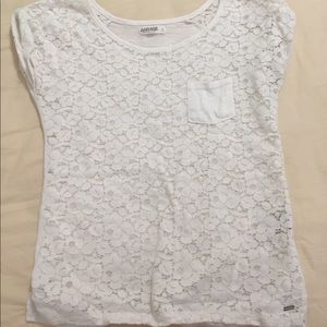 white lace tshirt