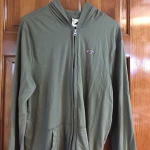 Hollister zipper up shirt w/hoodie