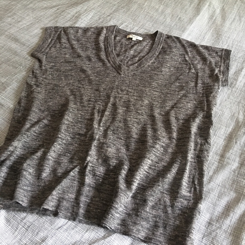 Madewell linen v-neck top