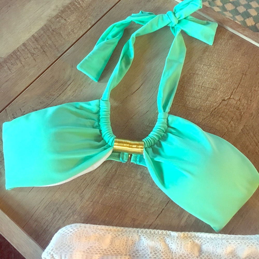 Mint green bikini top