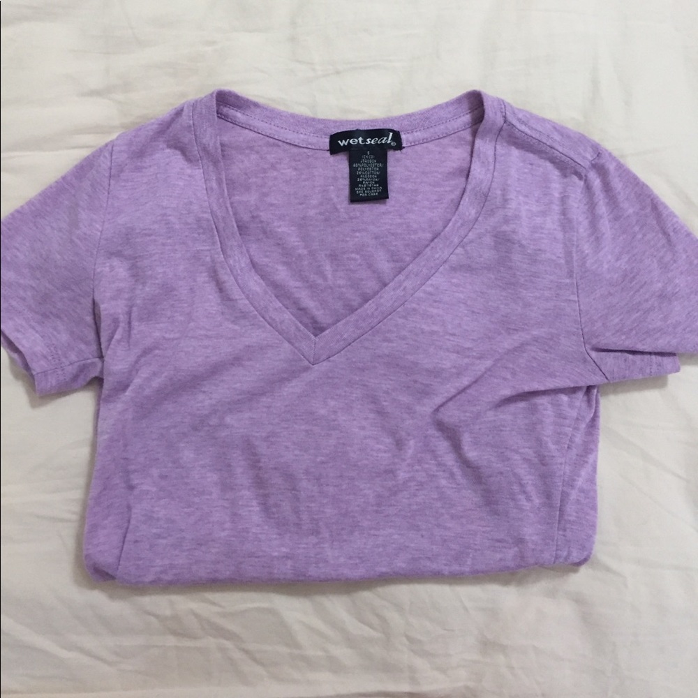 lavender v neck