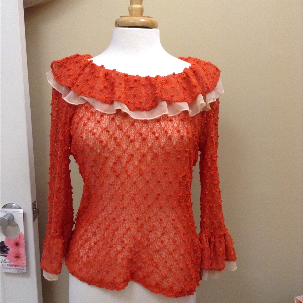 Orange and cream Top