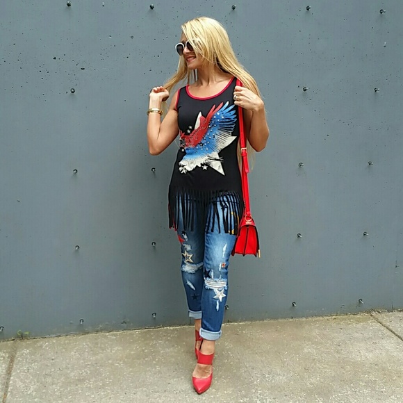 💋last 1💋AMERICAN PRIDE TOP - Picture 2 of 4