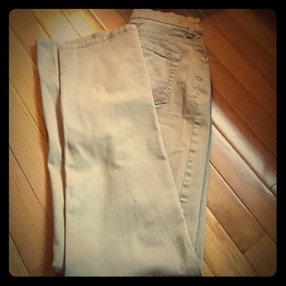 Slim leg khaki colored  pants