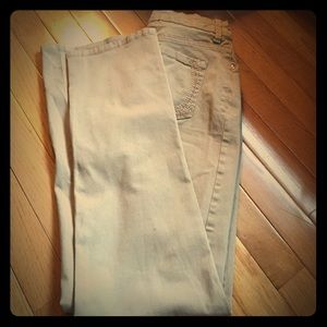 Slim leg khaki colored  pants