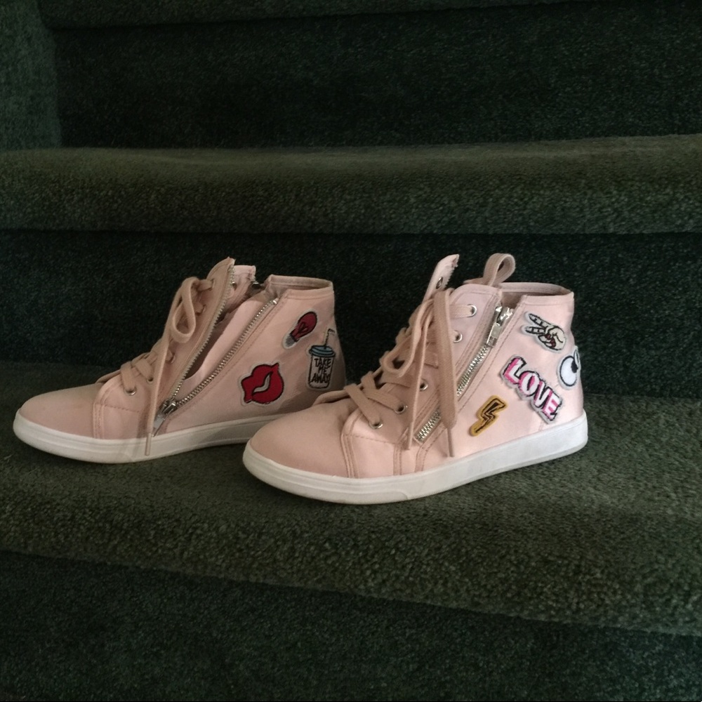 Pink High Top Sneakers