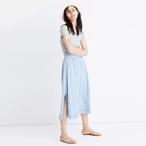 Madewell Indigo Side-Button Skirt