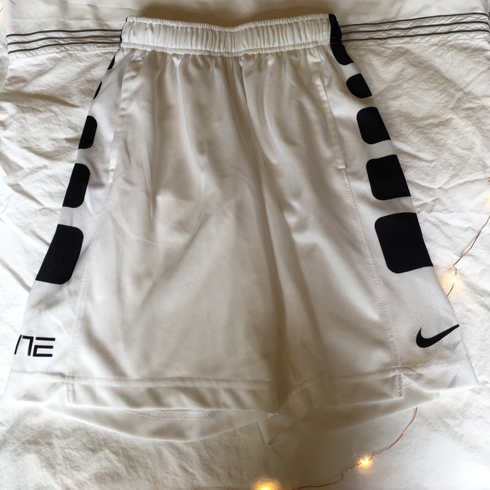 Nike white basketball shorts