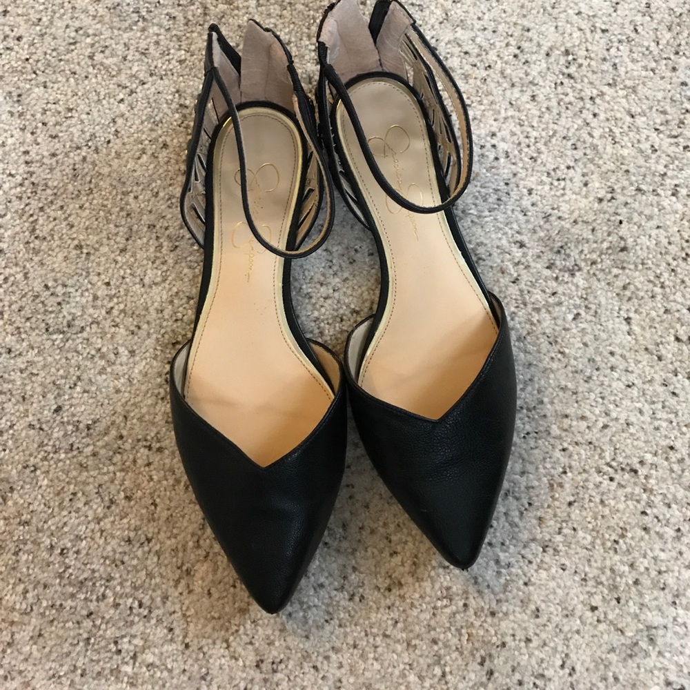 Black Pointed Toe Flats