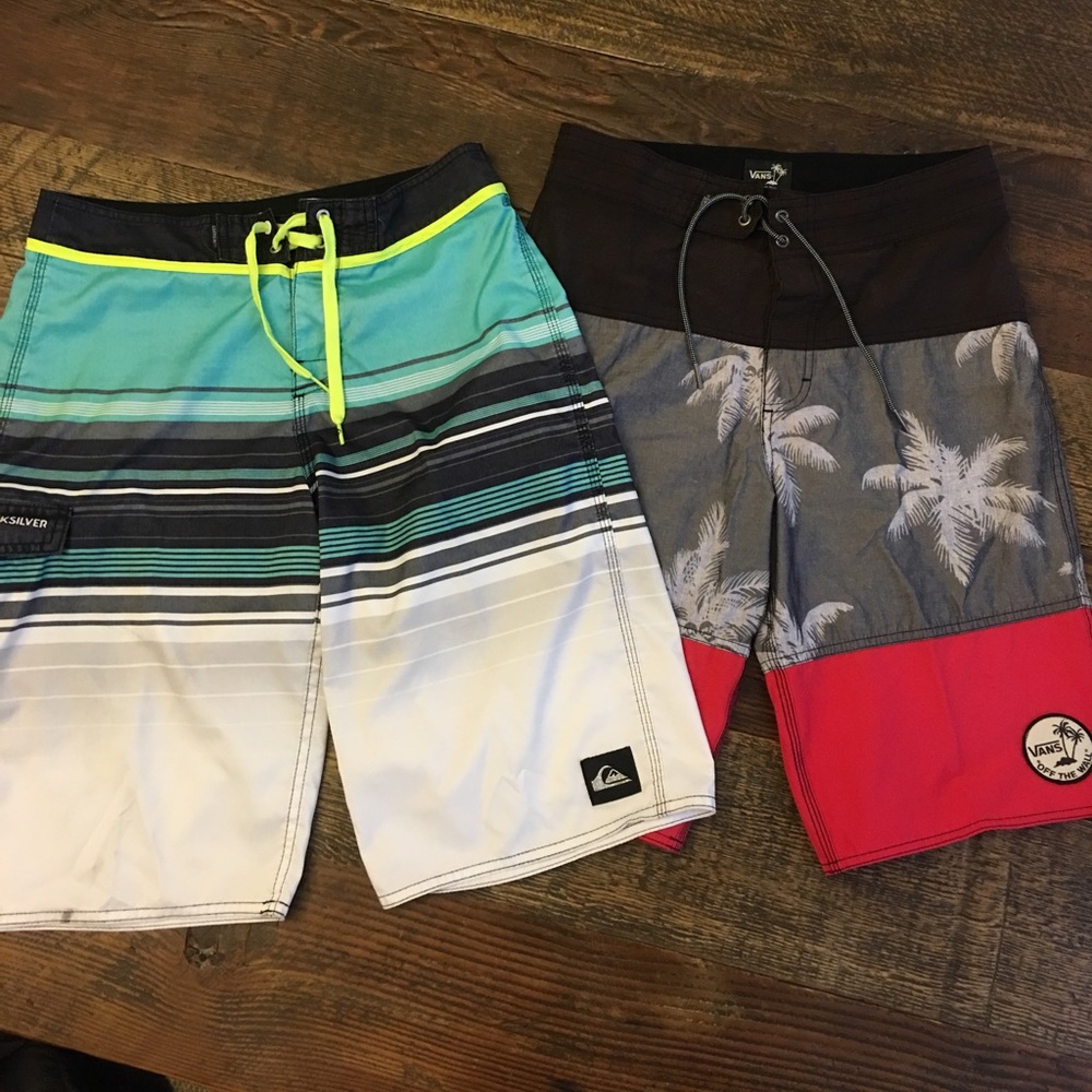 Two swim trunks