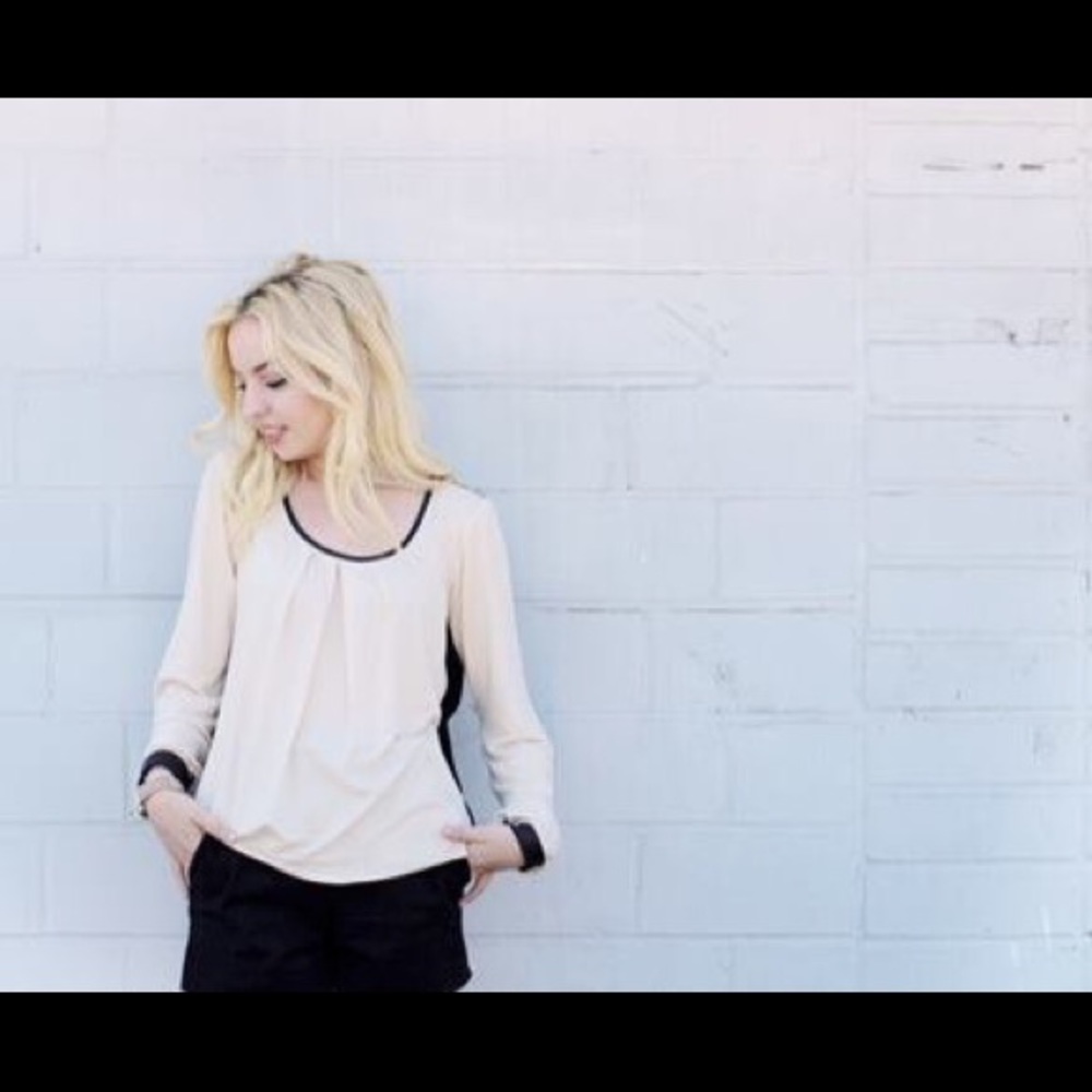 Cream and Black Top