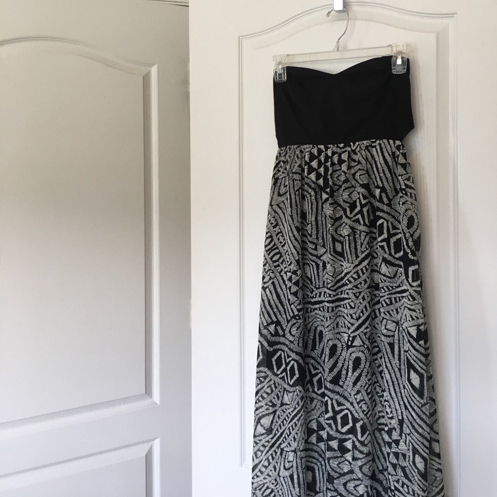 strapless high low maxi