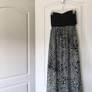 strapless high low maxi