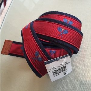 NWT J. McLaughlin navy / red tennis belt size Med