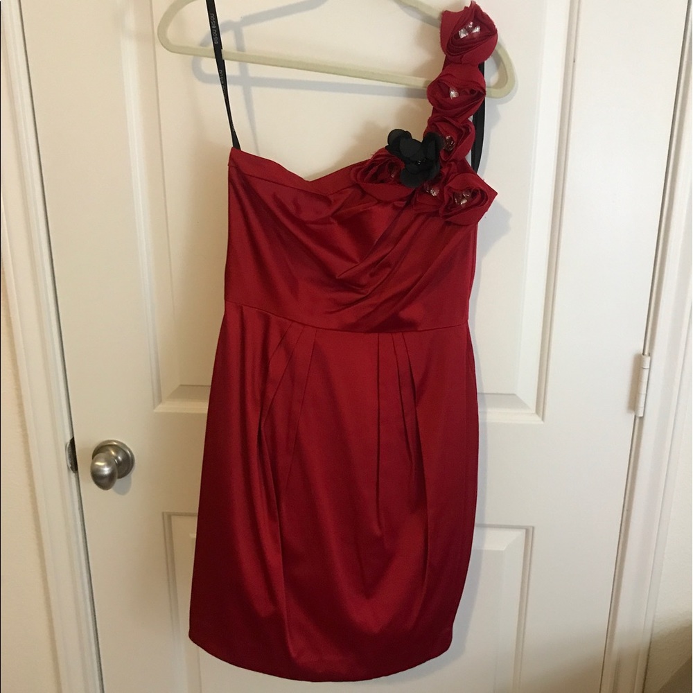 Red cocktail dress