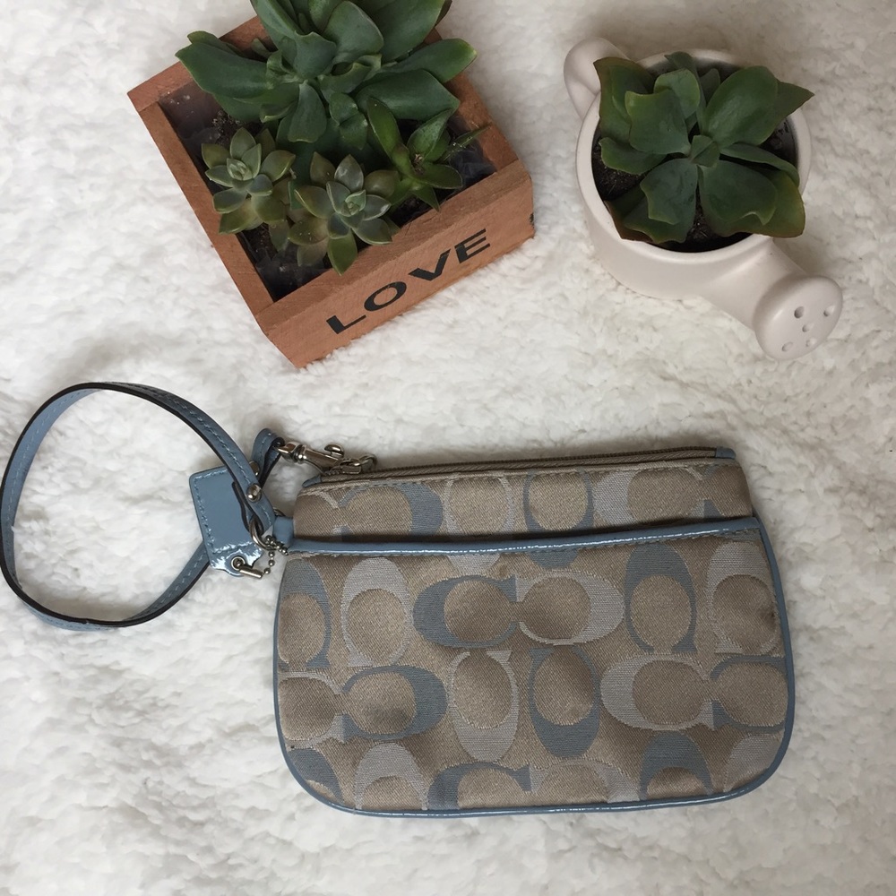 Coach monogram wristlet
