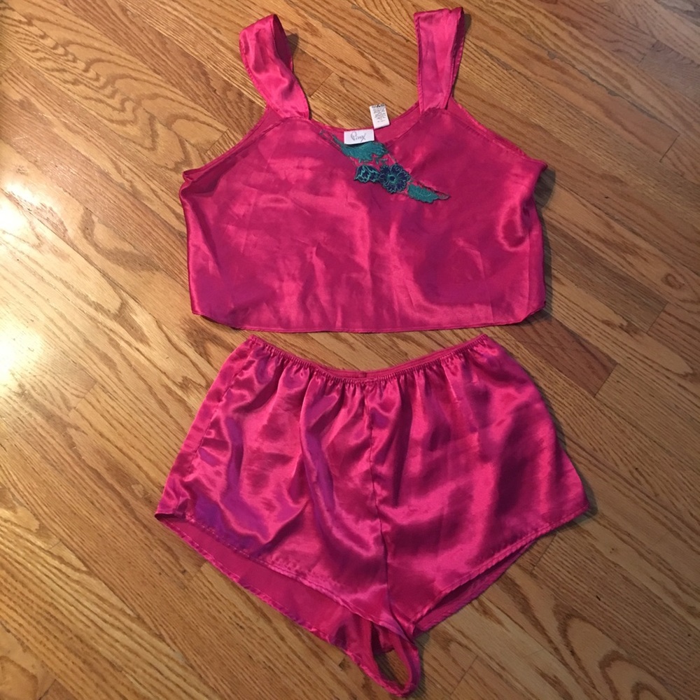 Pinx large two piece lingerie w/embroidered bust