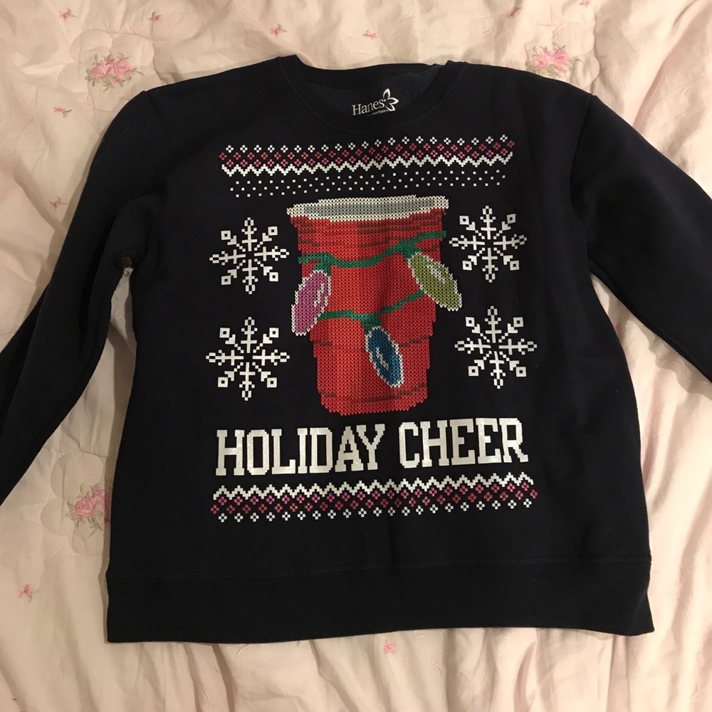 Large holiday cheer Christmas sweater