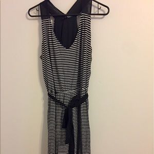 Black and white stripes dress