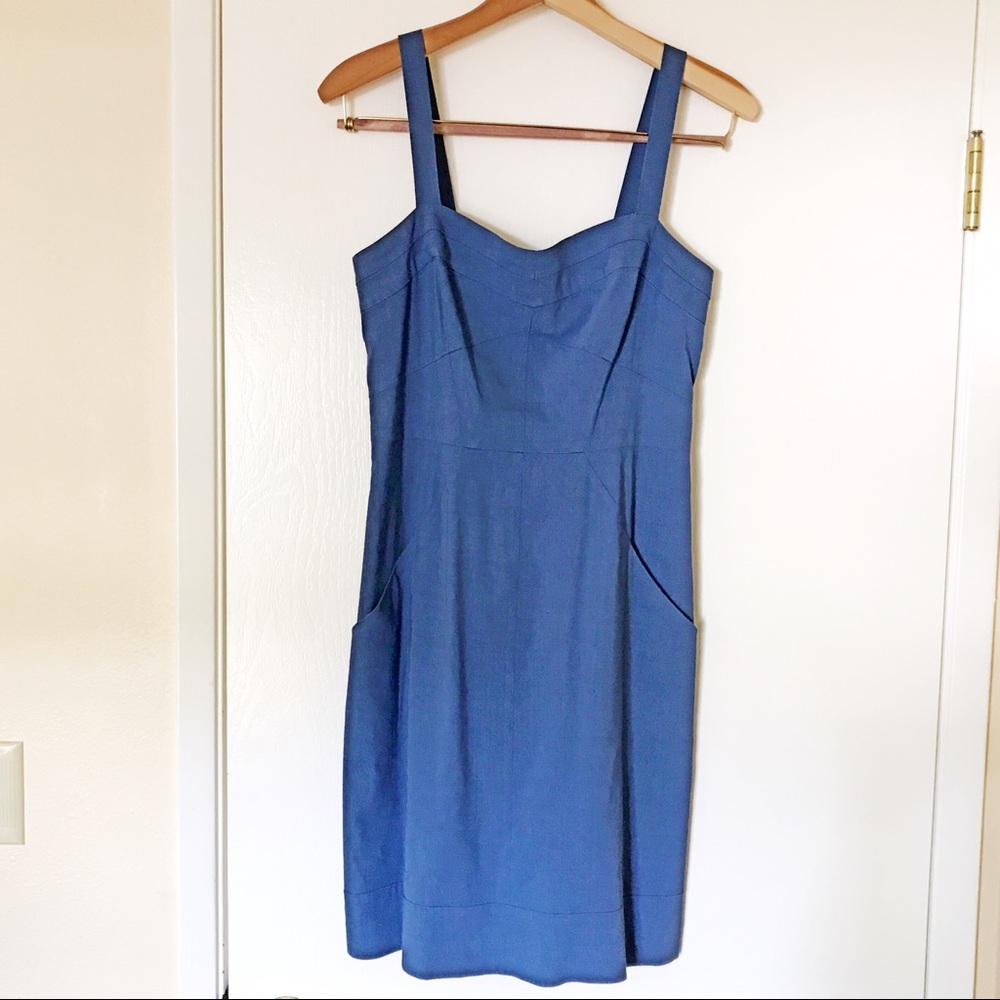 Theory Blue Linen Sundress