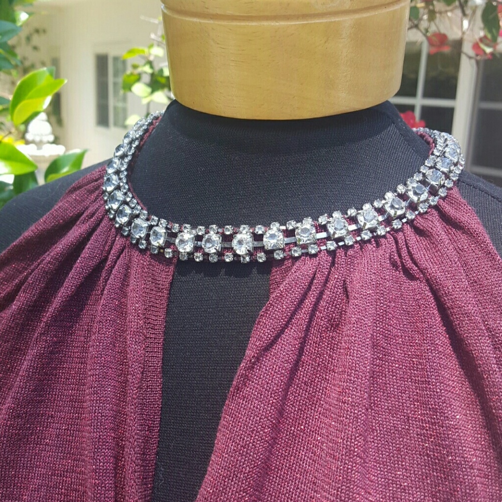 Burgundy Wine sparkling Halter!