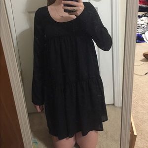black layered dress