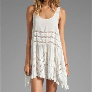 Free people trapeze dress in cream
