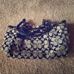 Black and Grey Coach Purse