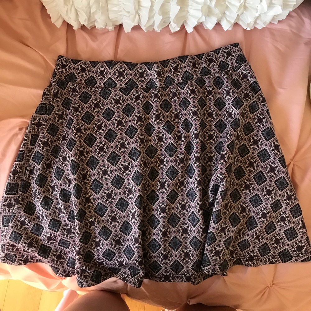 Multicolored Skater Skirt