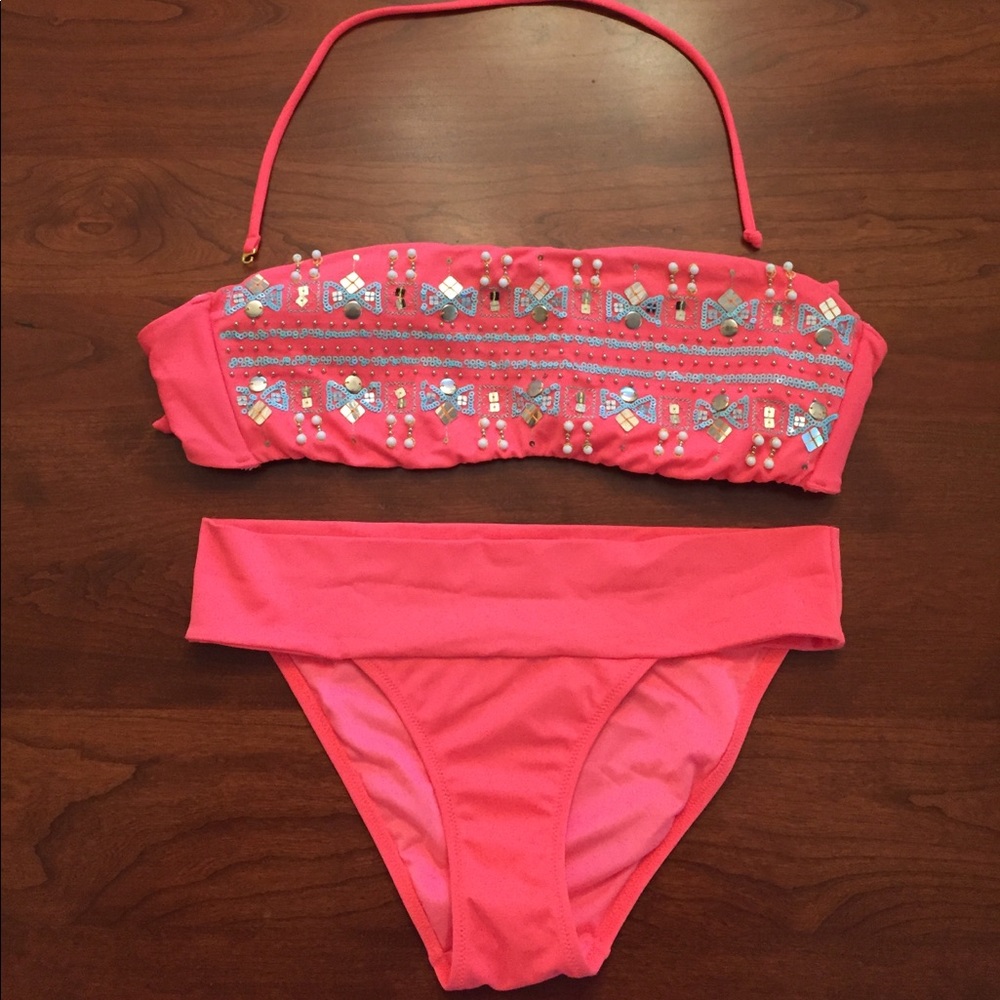 Victoria's Secret Neon Beaded Bikini