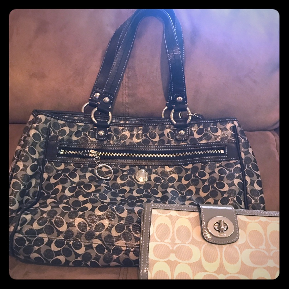 Coach tote & wallet